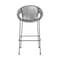 Armen Living Acapulco 30" Indoor Outdoor Steel Bar Stool with Gray Rope LCACBAGR30 - alternate 6